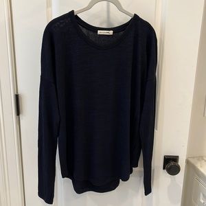 Rag & Bone blue/black space dye lightweight knit